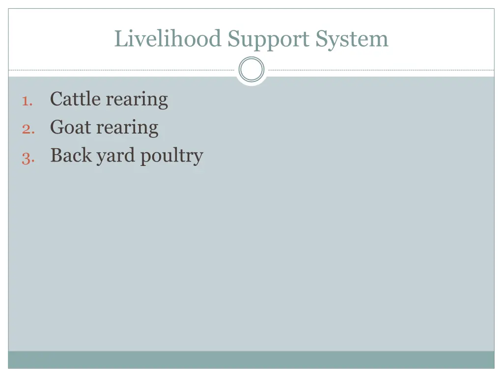 livelihood support system