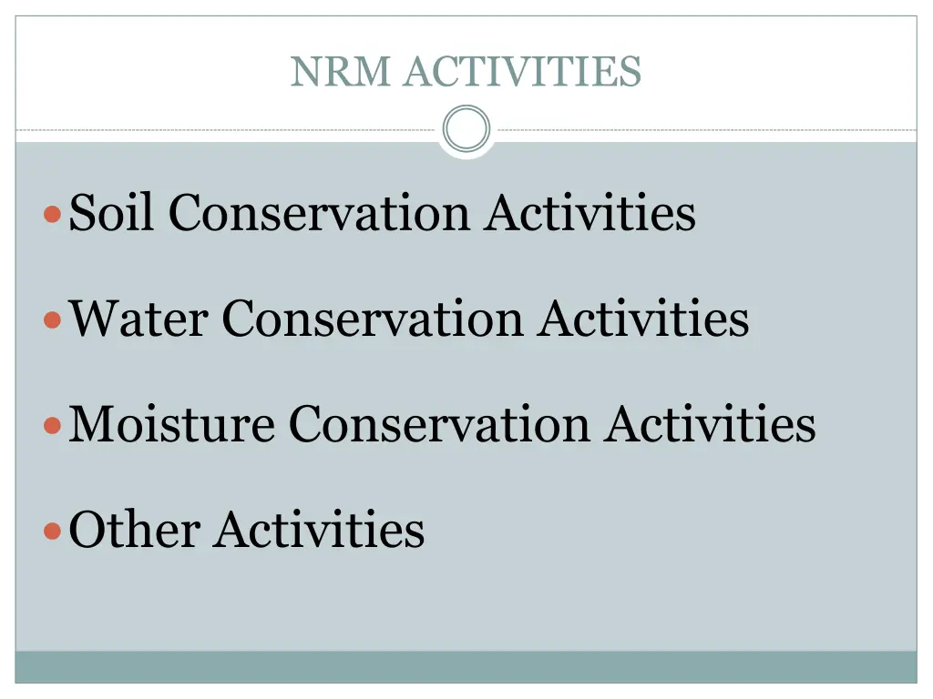 nrm activities