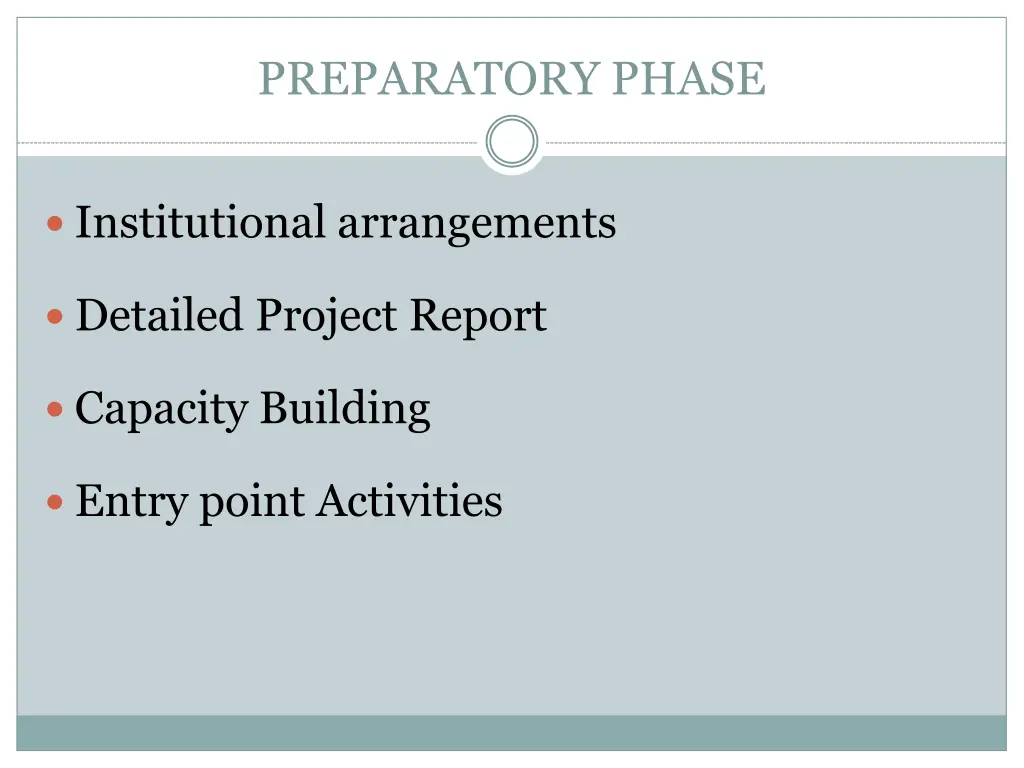 preparatory phase