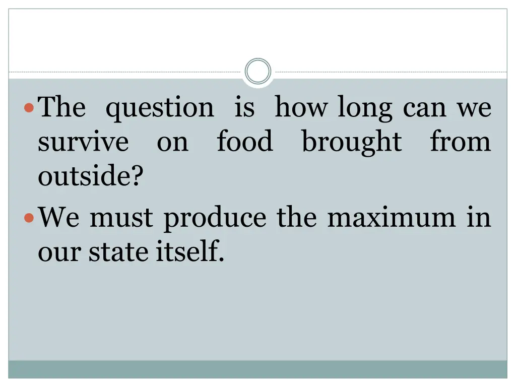 the question is how long can we survive on food