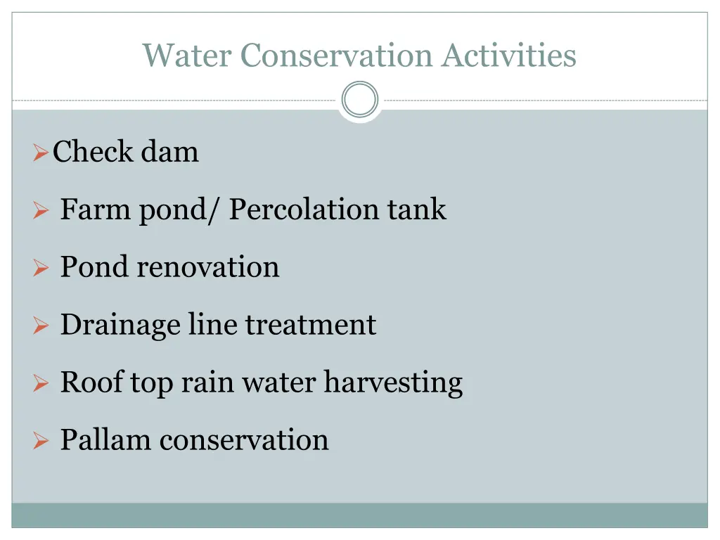 water conservation activities