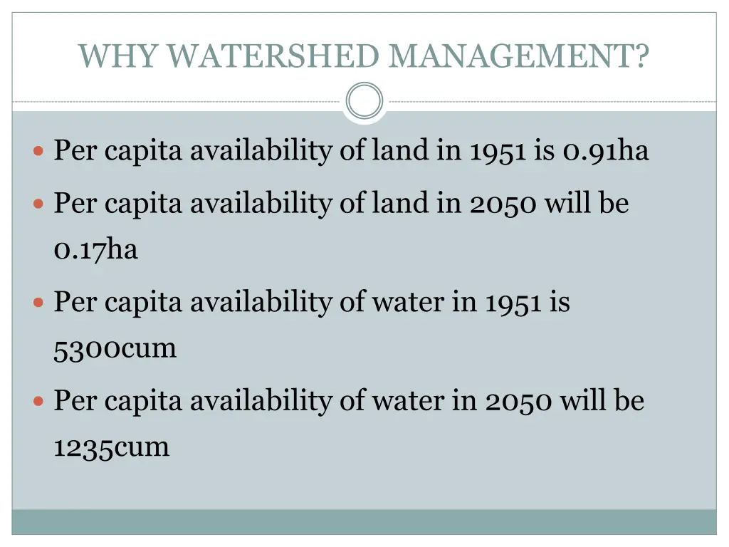 why watershed management