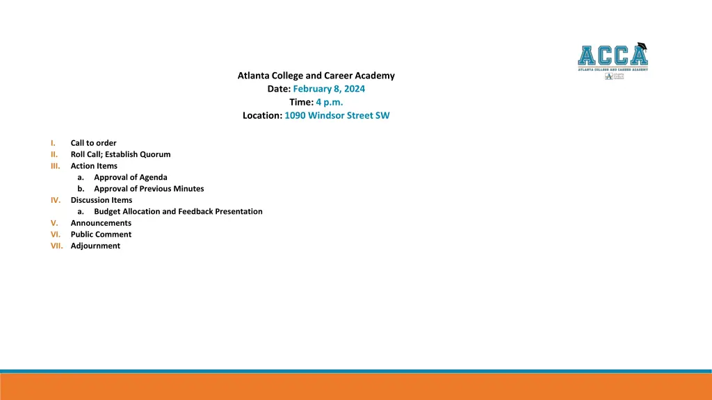 atlanta college and career academy date february