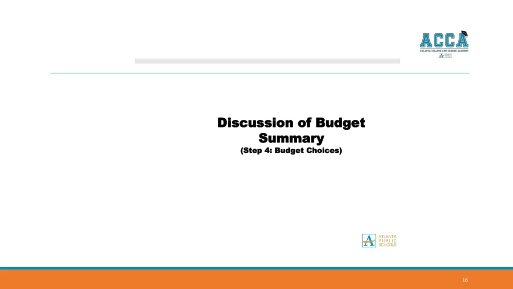 discussion of budget discussion of budget summary