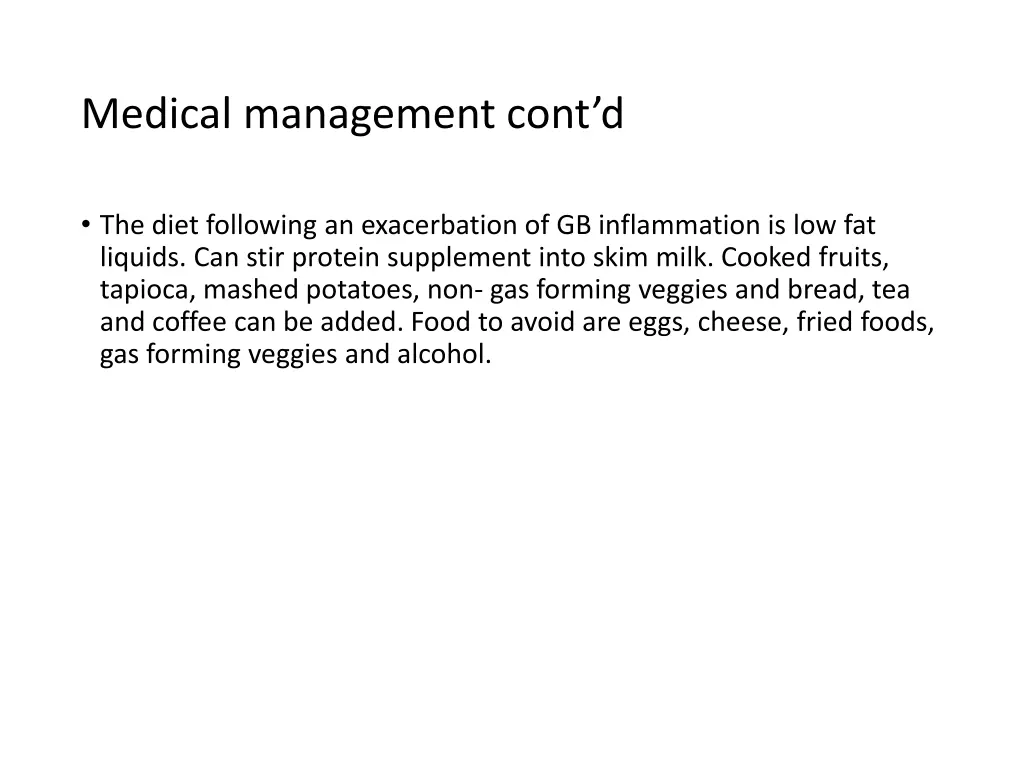 medical management cont d