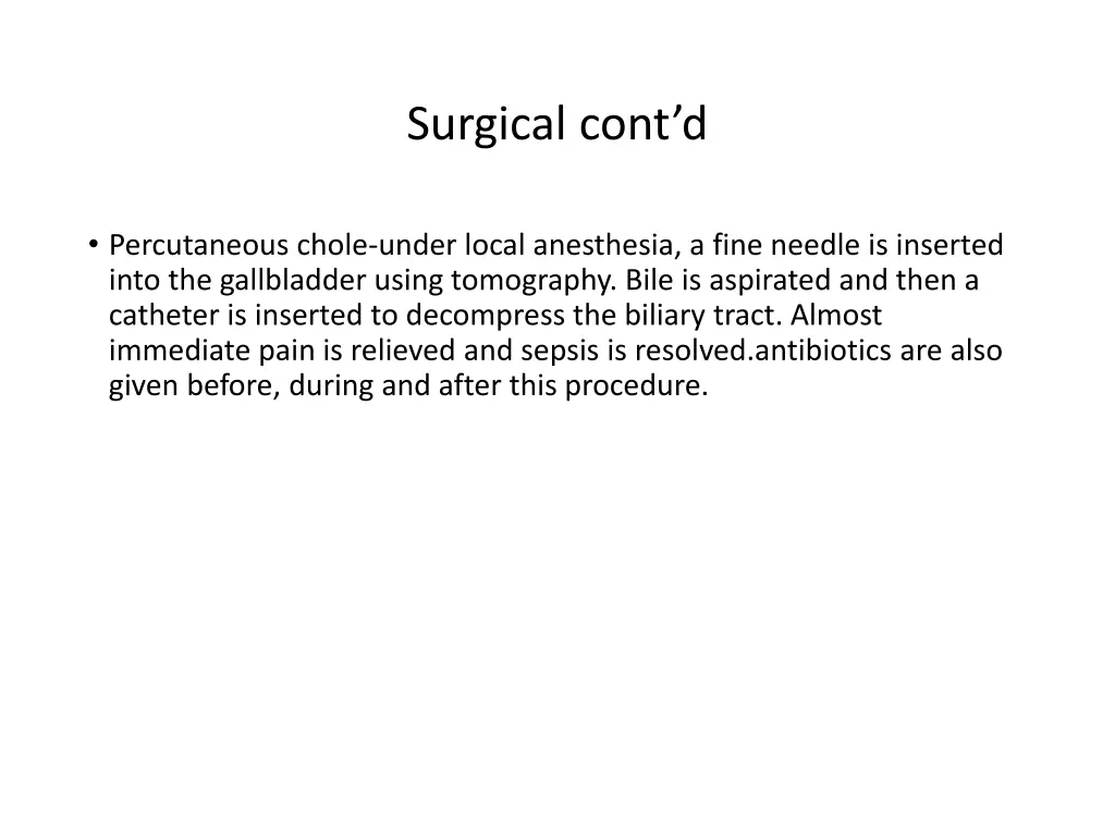 surgical cont d