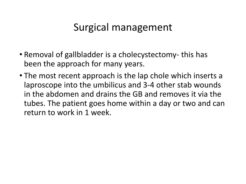 surgical management