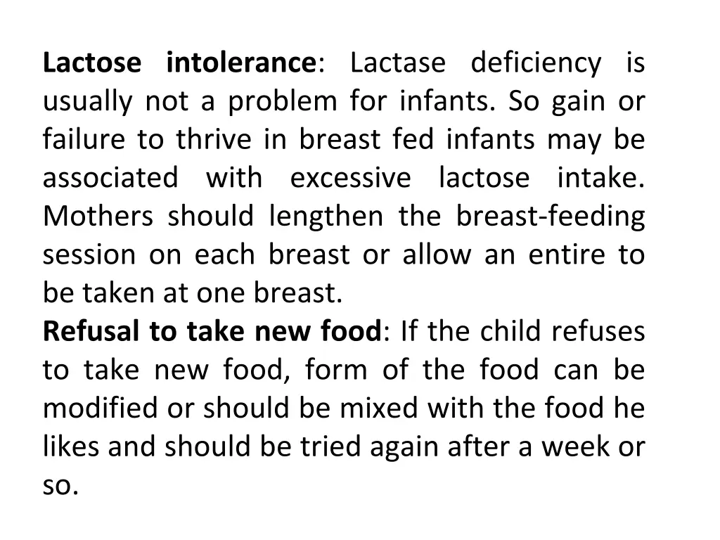 lactose intolerance lactase deficiency is usually