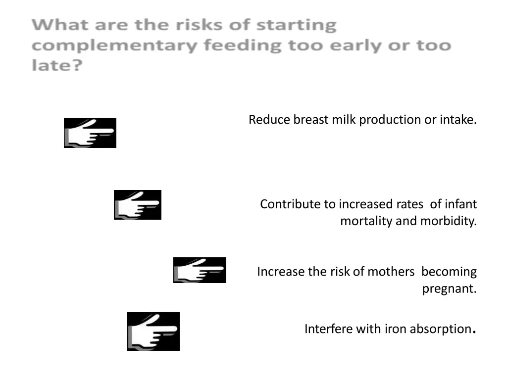 reduce breast milk production or intake