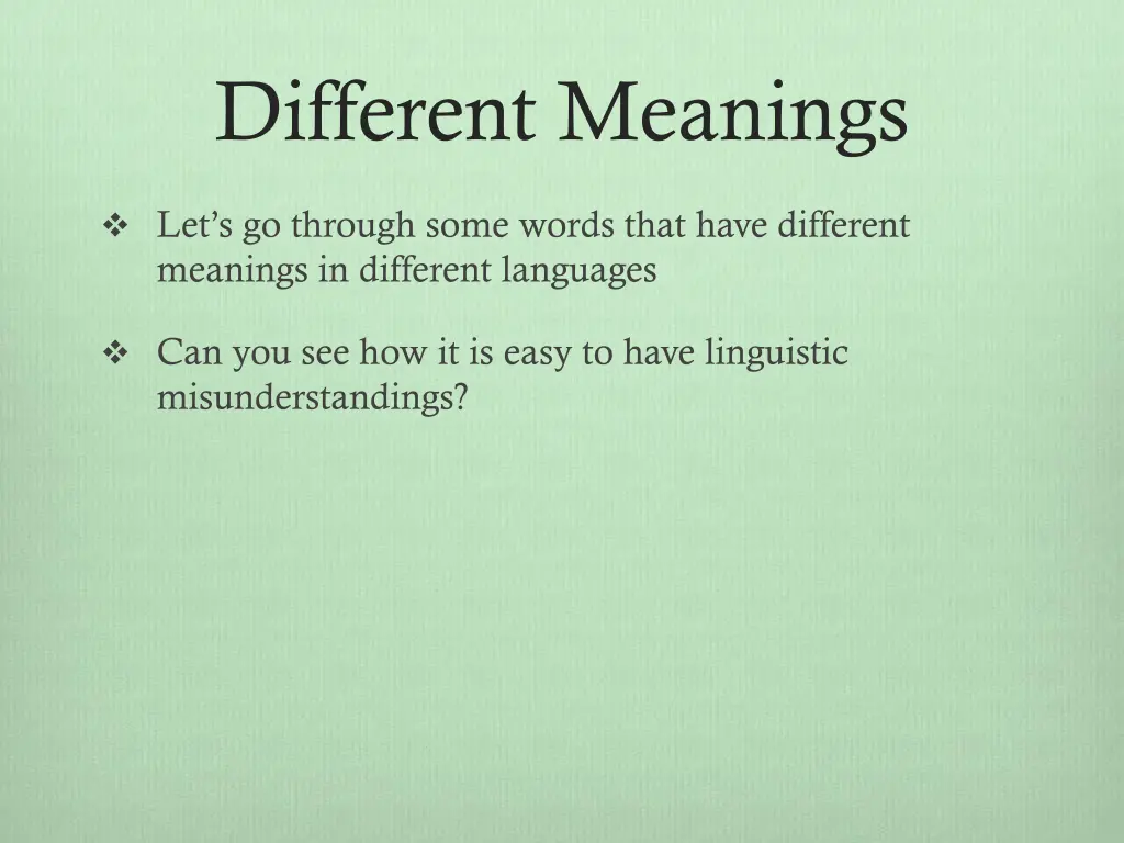 different meanings