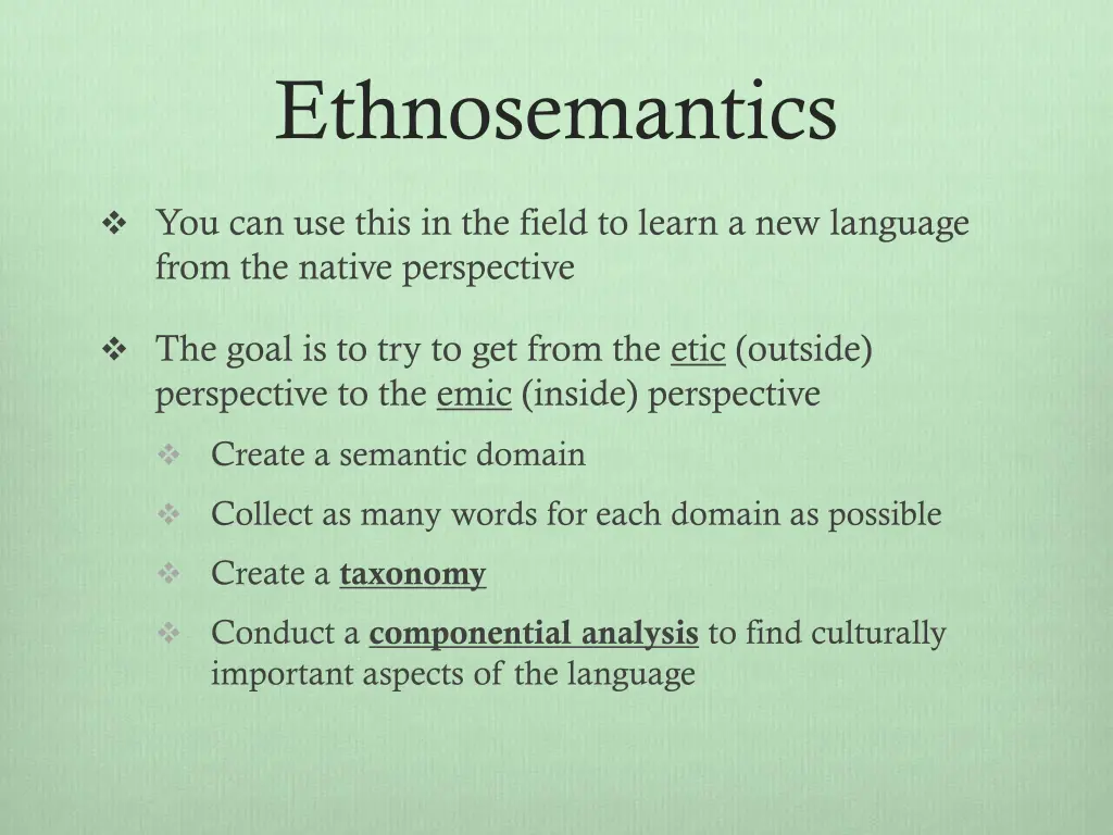 ethnosemantics 2