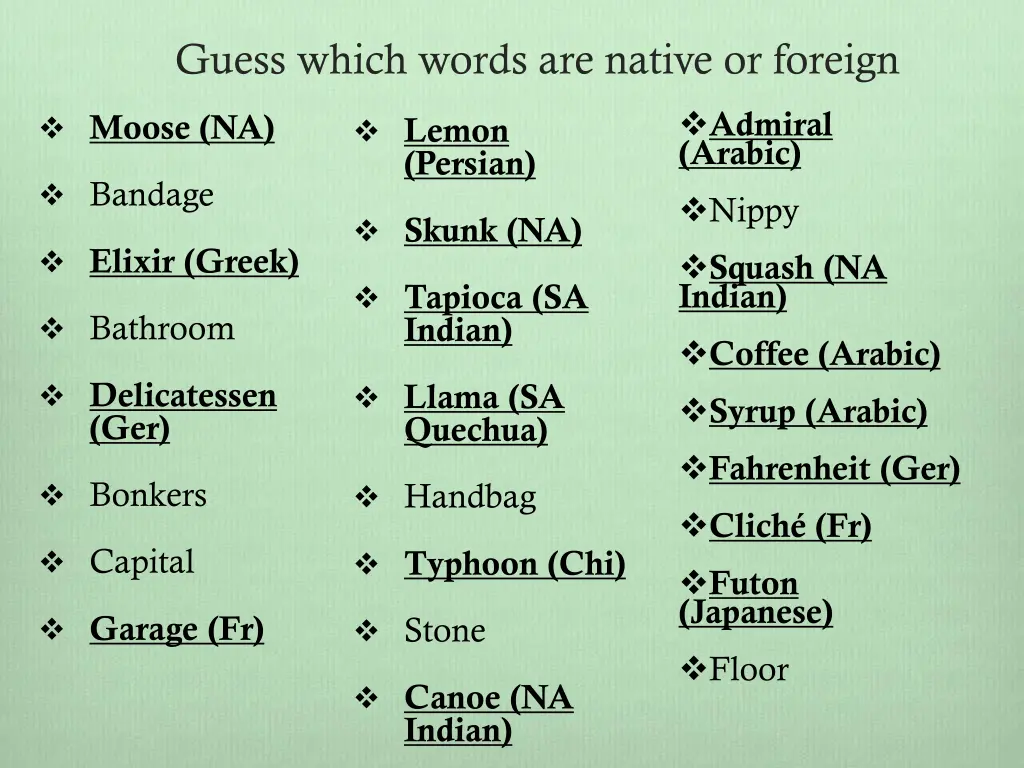 guess which words are native or foreign 2