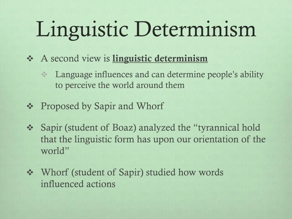 linguistic determinism