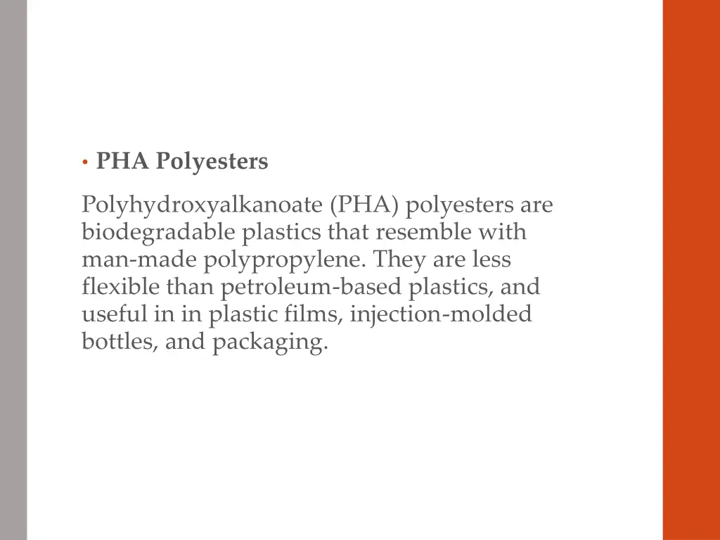 pha polyesters