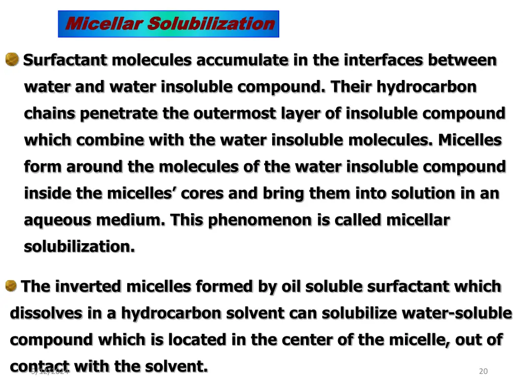 micellar solubilization micellar solubilization