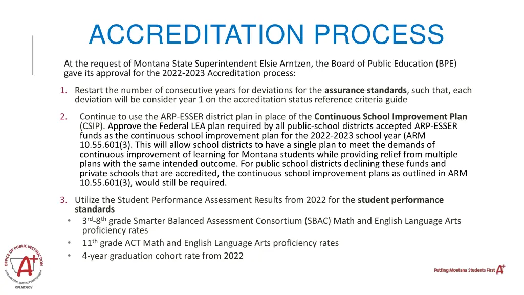 accreditation process