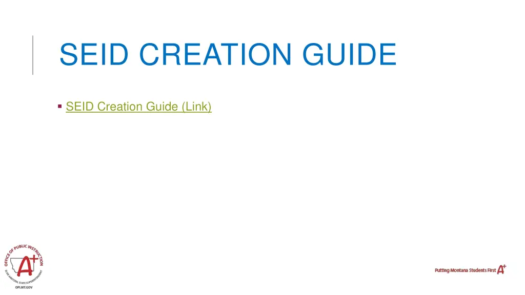 seid creation guide