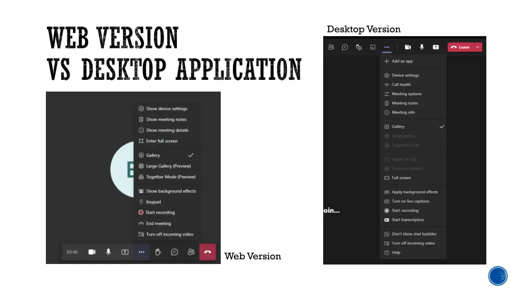 web version vs desktop application