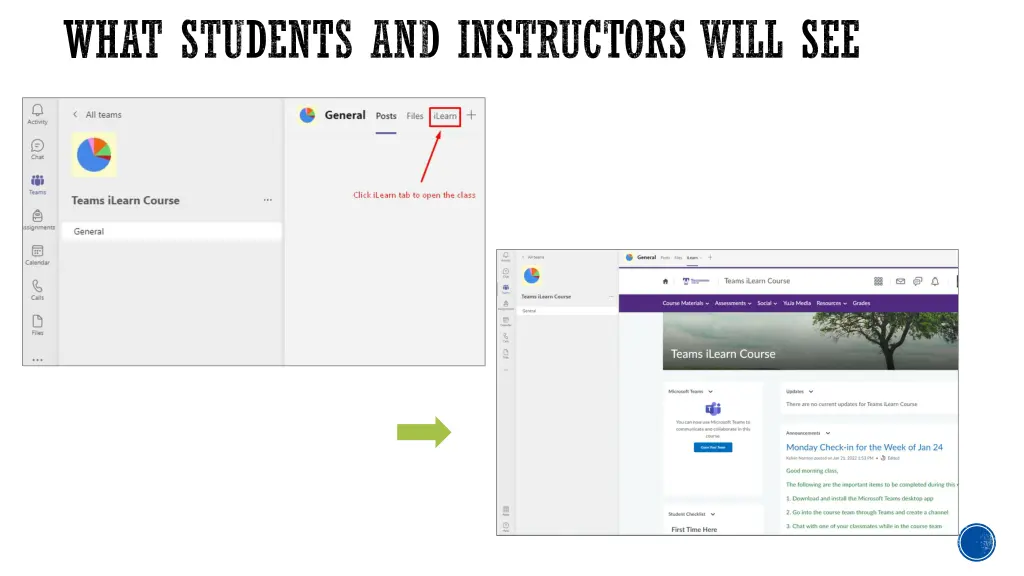 what students and instructors will see