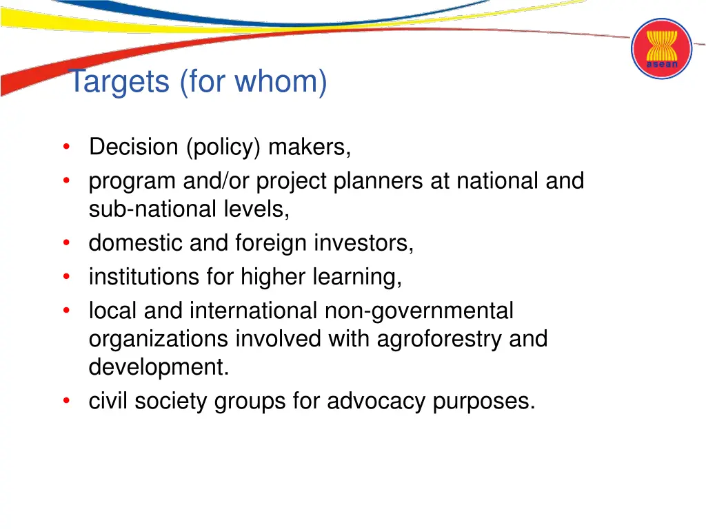 targets for whom