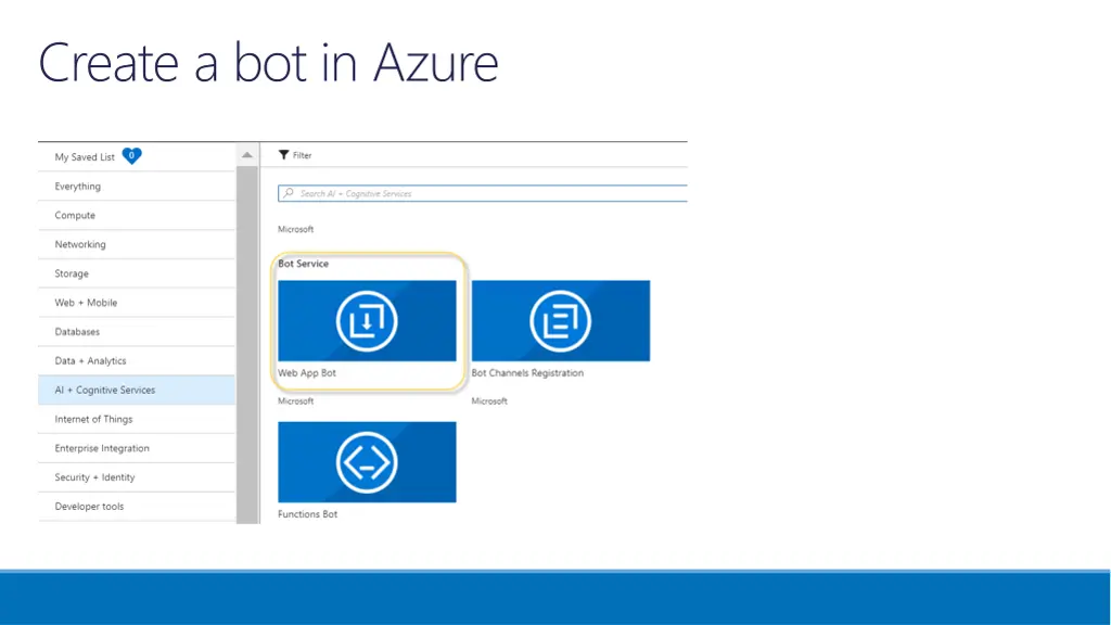 create a bot in azure