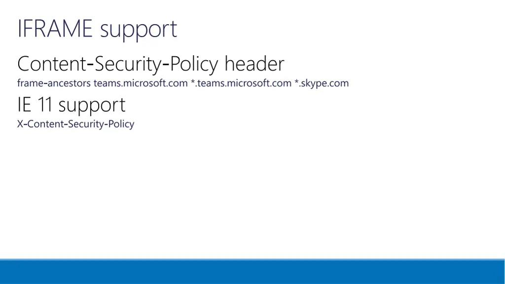 iframe support content security policy header