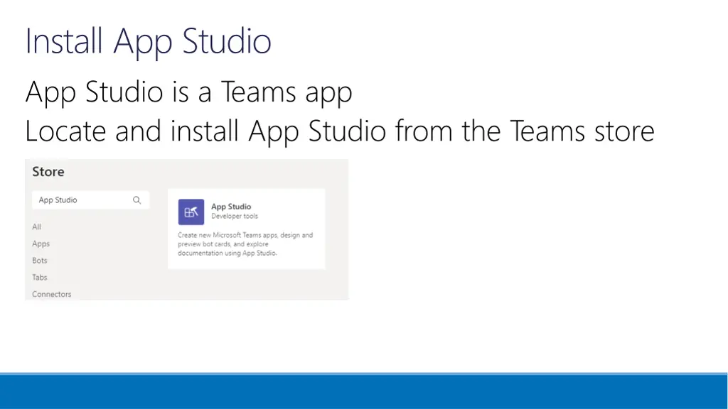 install app studio app studio is a teams