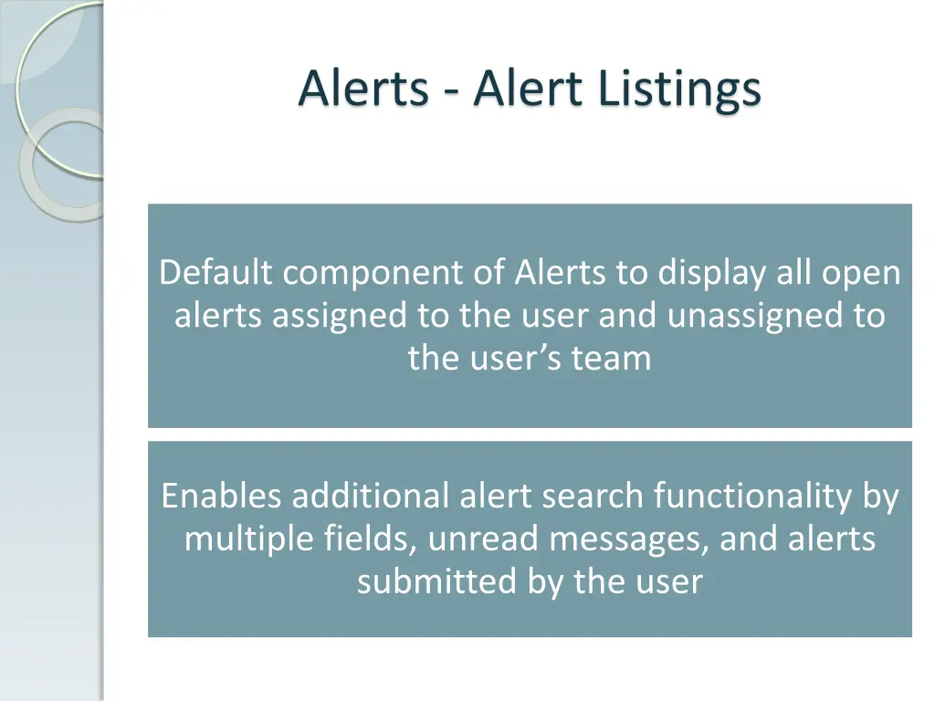 alerts alert listings