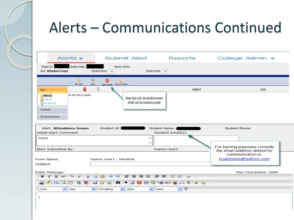 alerts communications continued