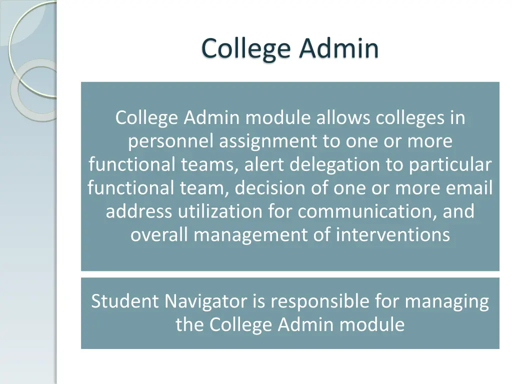 college admin