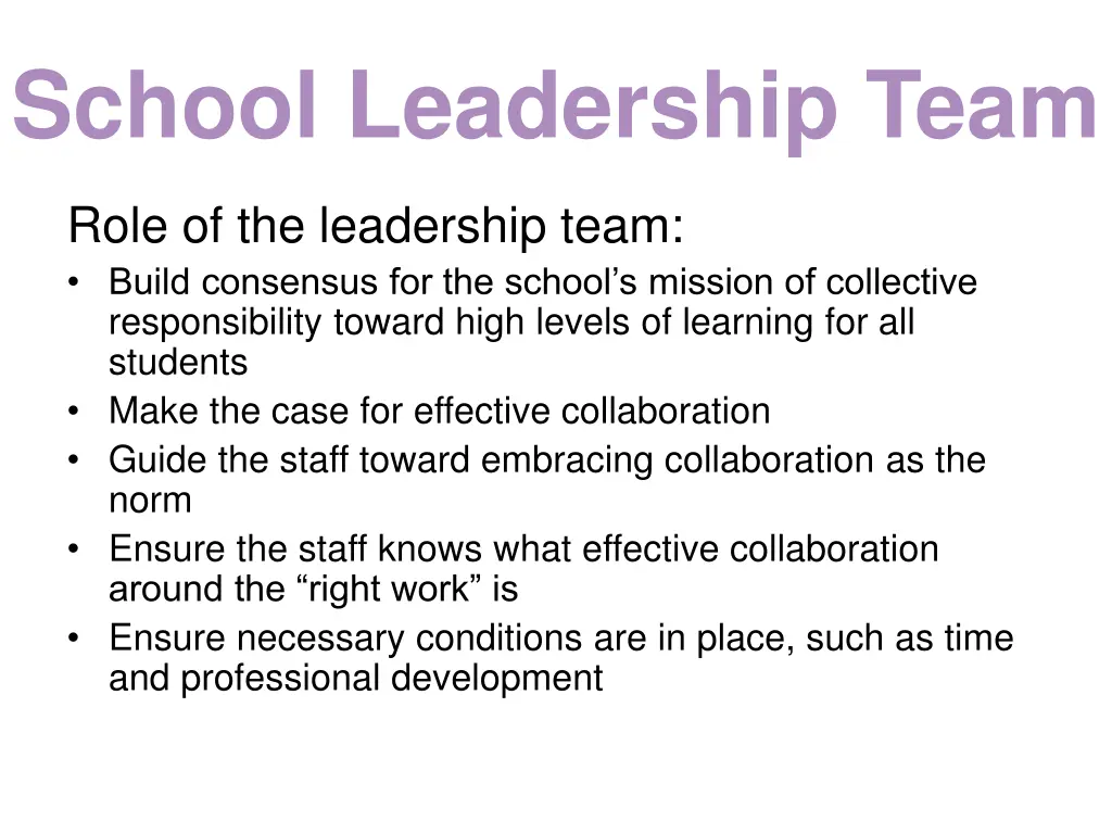 school leadership team 5