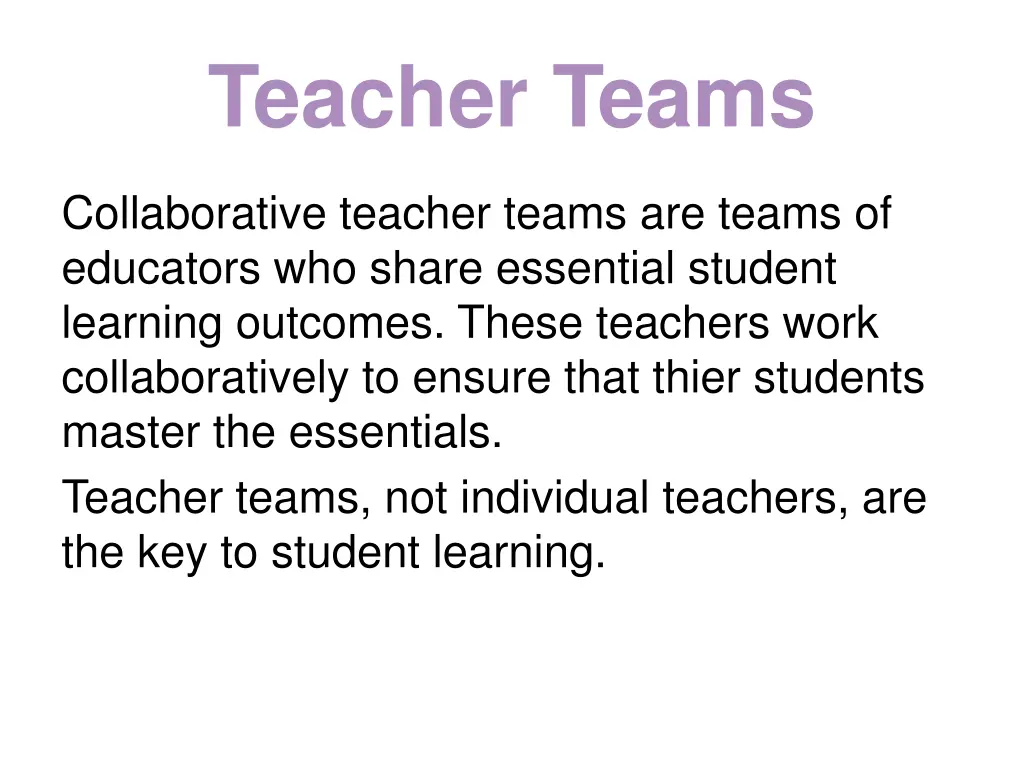 teacher teams