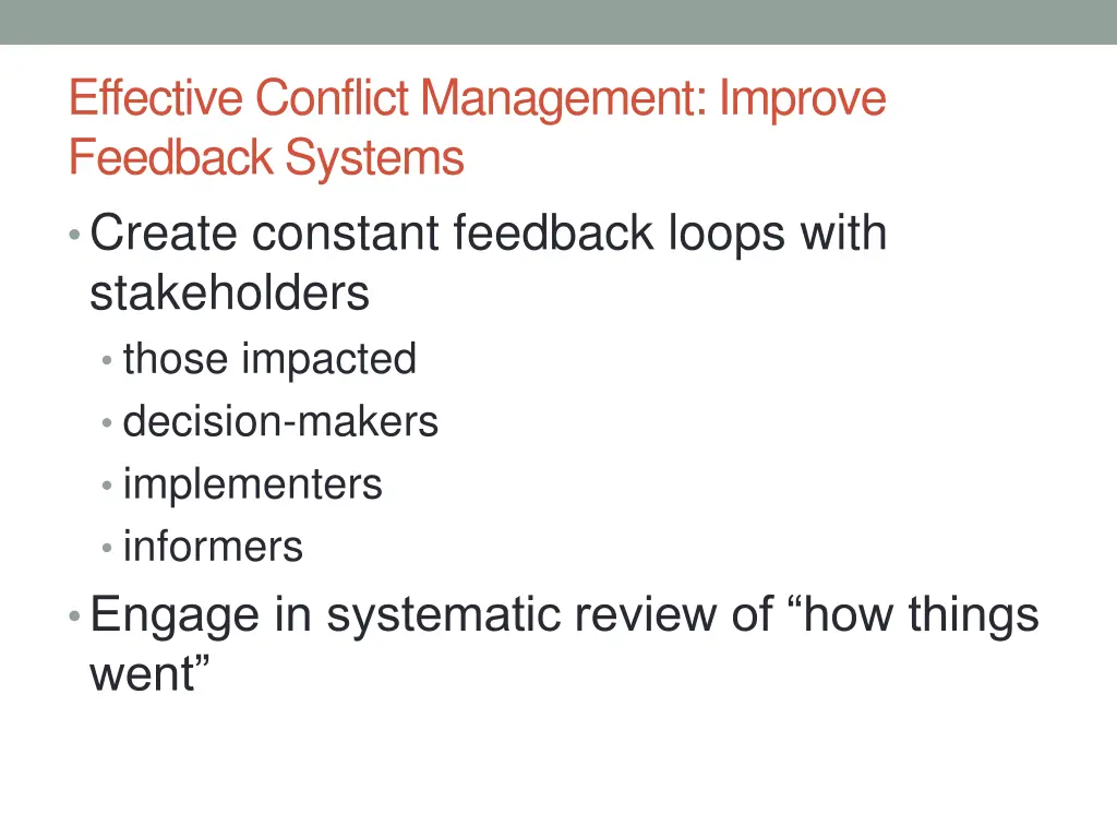 effective conflict management improve feedback