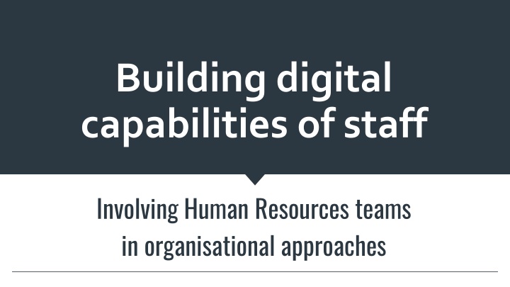 building digital capabilities of staff