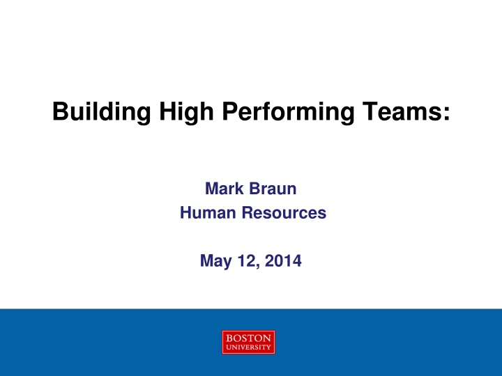 building high performing teams