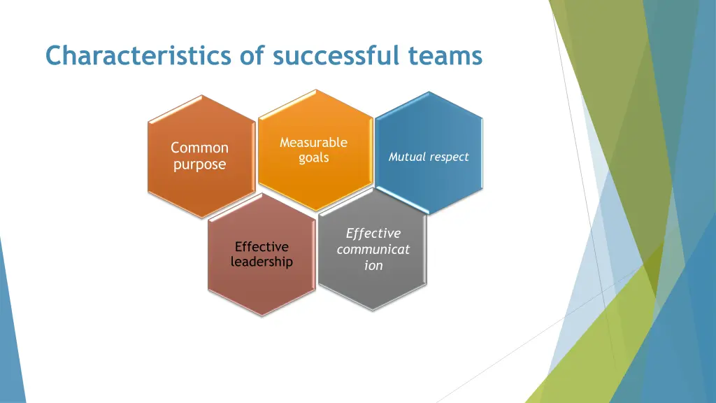 characteristics of successful teams