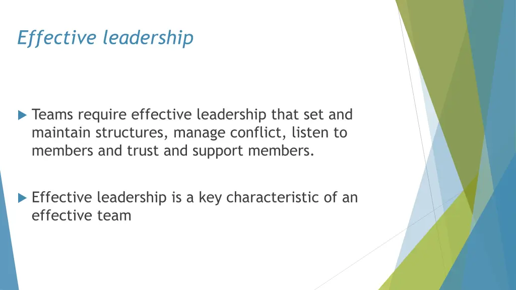 effective leadership