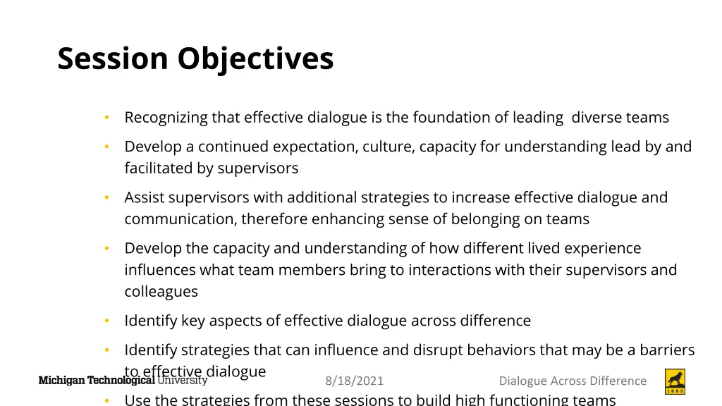 session objectives