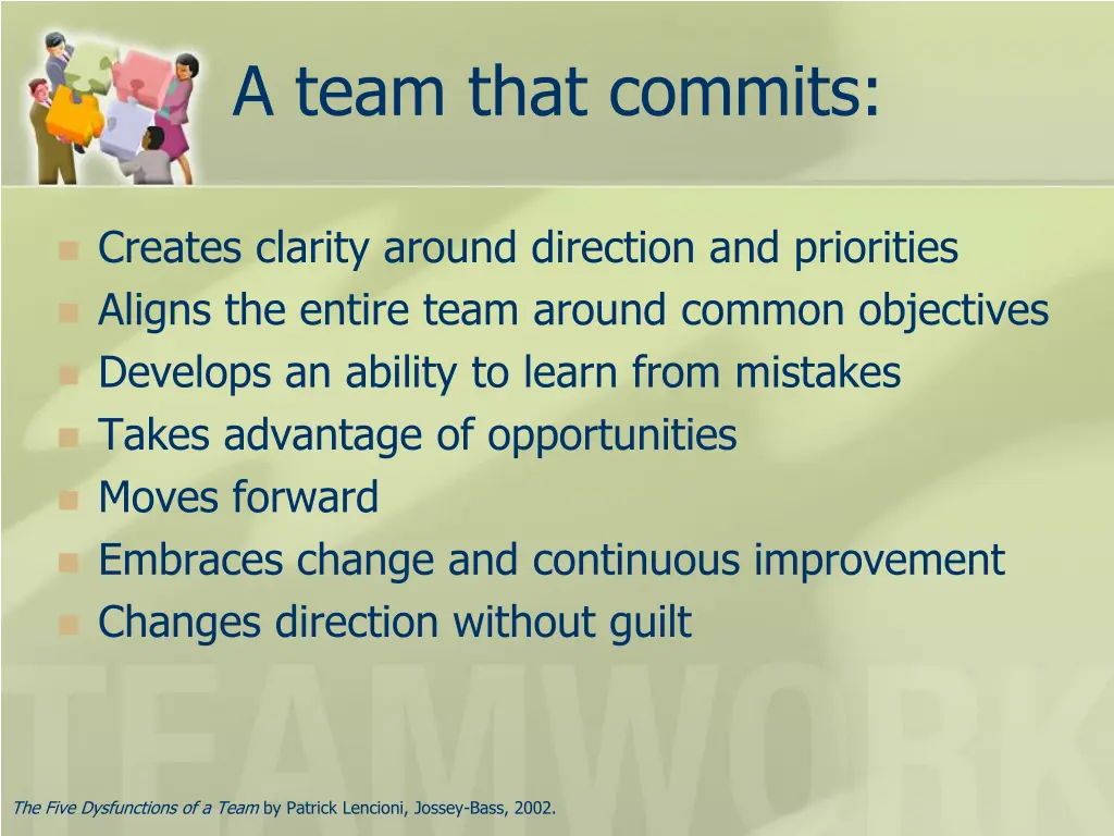 a team that commits