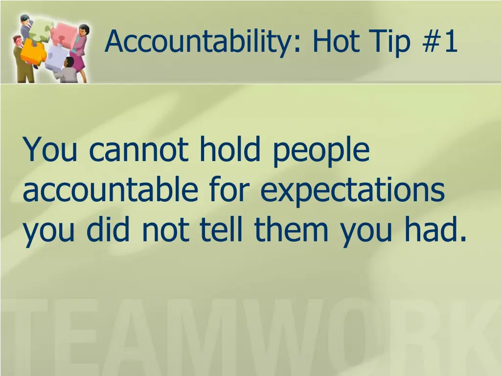 accountability hot tip 1