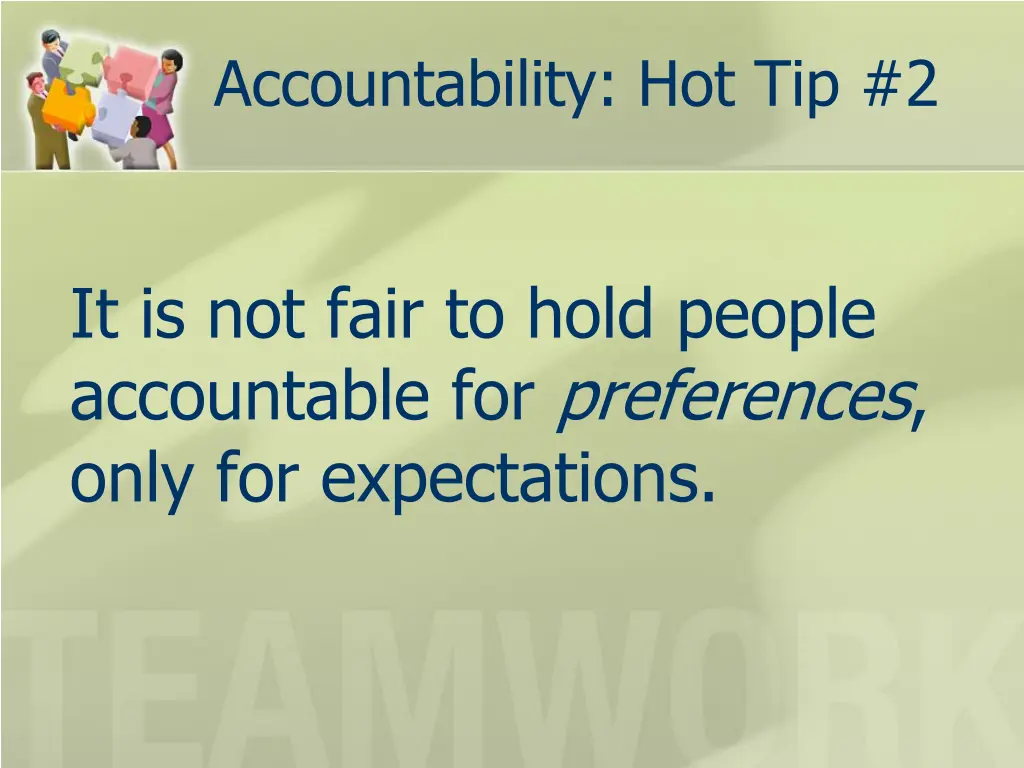 accountability hot tip 2