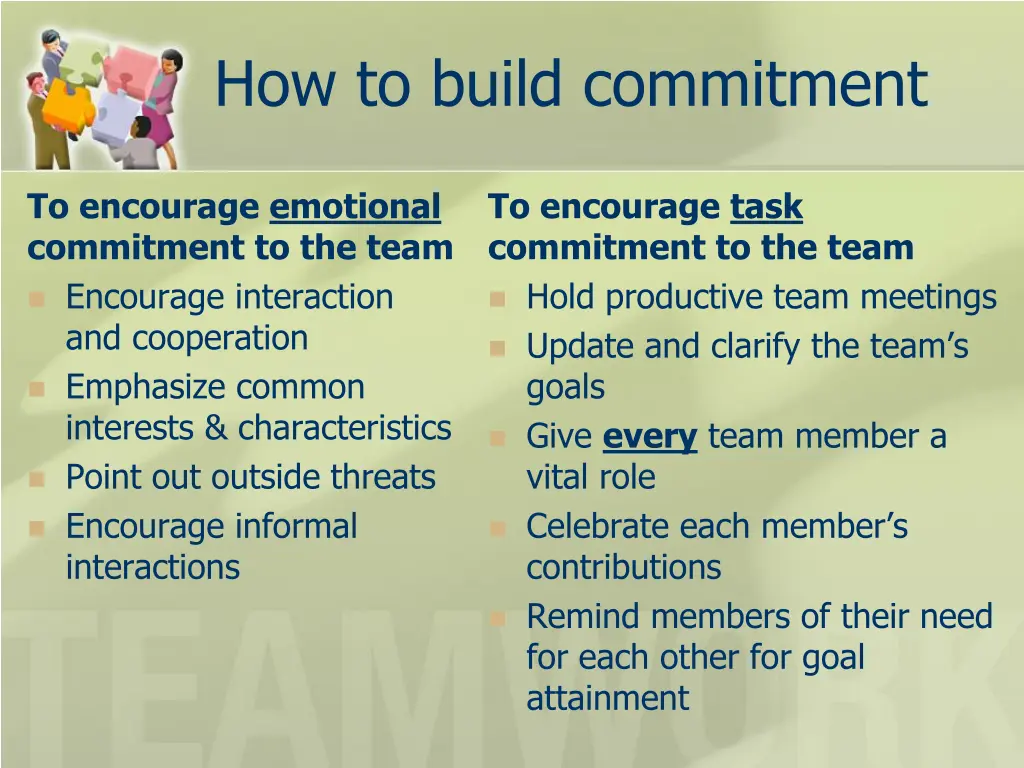 how to build commitment