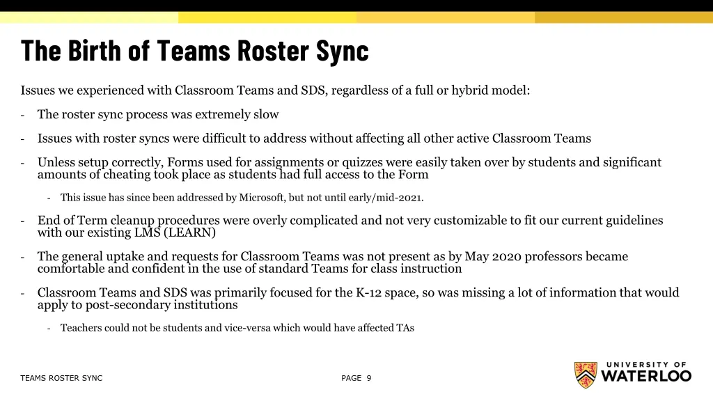 the birth of teams roster sync 2