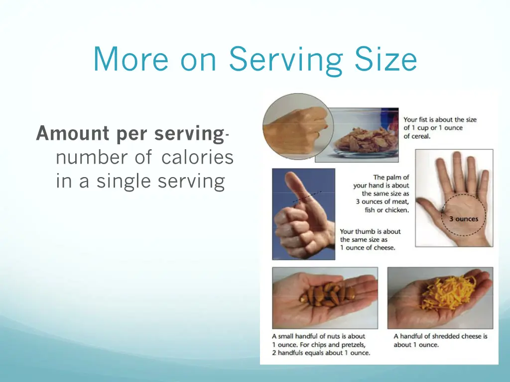 more on serving size