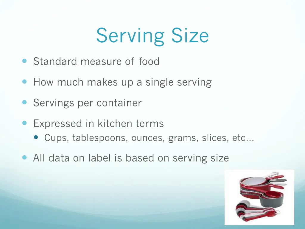 serving size