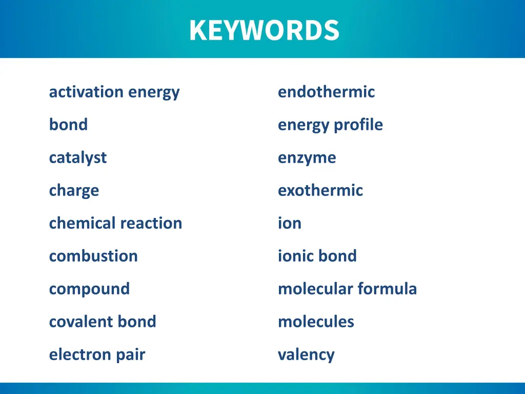 activation energy