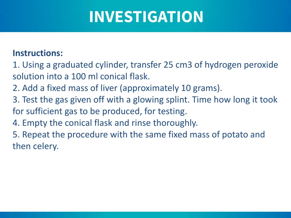 instructions 1 using a graduated cylinder