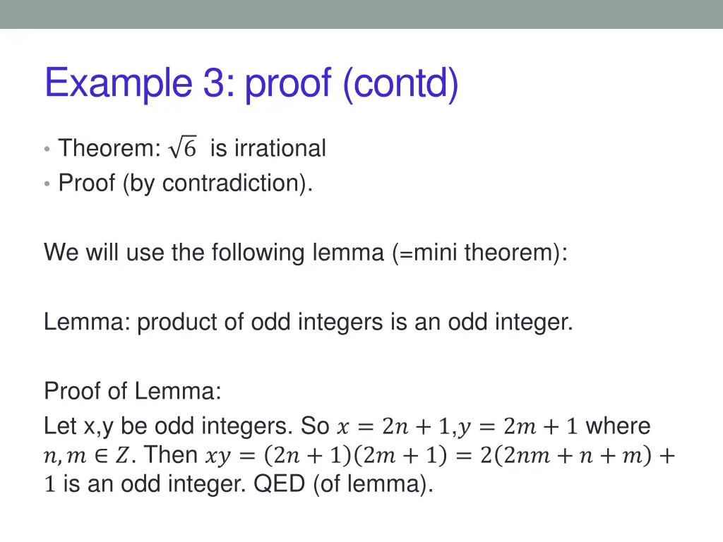 example 3 proof contd