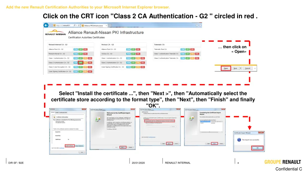 add the new renault certification authorities 6