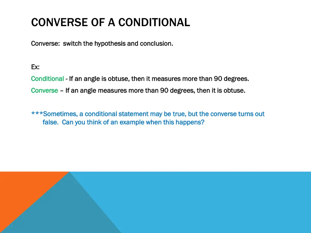 converse of a conditional